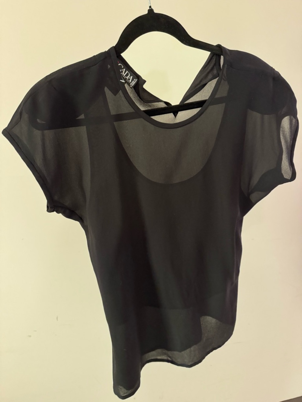Vintage Escada by Margaretha Ley 100% Silk Sheer Blouse Minimalist 90s”